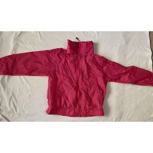 Hot Spices Womens Pink Nylon Windbreaker Jacket With Zip Front & Drawstring Coll